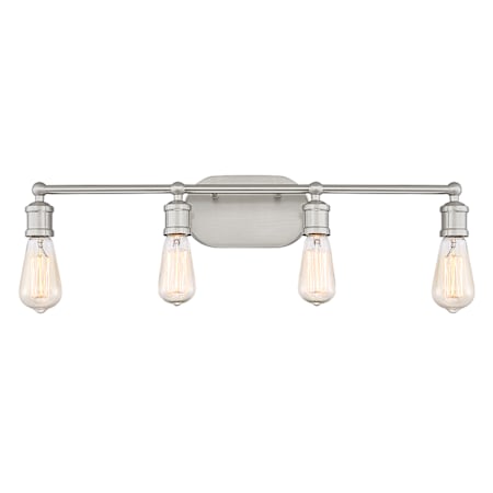 Meridian 4 Light 27" Wide Bathroom Vanity Light Brushed Nickel