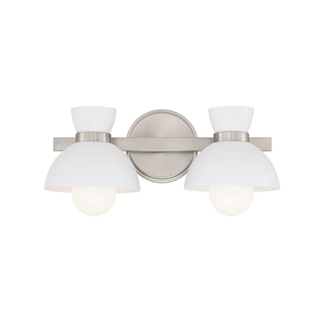 Meridian 2 Light 17" Wide Vanity Light Brushed Nickel