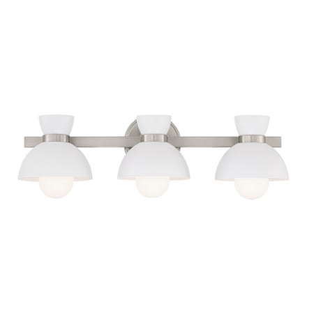 Meridian 3 Light 25" Wide Vanity Light Brushed Nickel