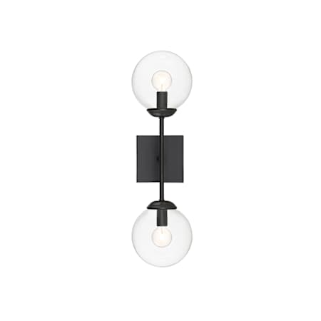 Meridian 2 Light 20" Tall Wall Sconce Black