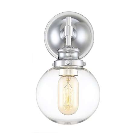 Meridian Single Light 10" Tall Wall Sconce Polished Chrome