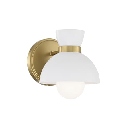 Meridian 6" Tall Wall Sconce Natural Brass