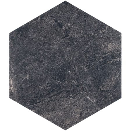 Merola Tile Mazzo Hex - 9" x 10" Hexagon Floor and Wall Tile - Textured Visual - Sold by Carton (3.96 SF/Carton) Black