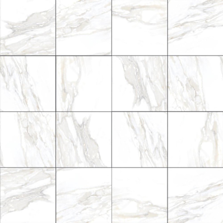 Merola Tile Ella Hill - 18" x 18" Square Floor and Wall Tile - Matte Visual - Sold by Carton (15.54 SF/Carton) Calacatta