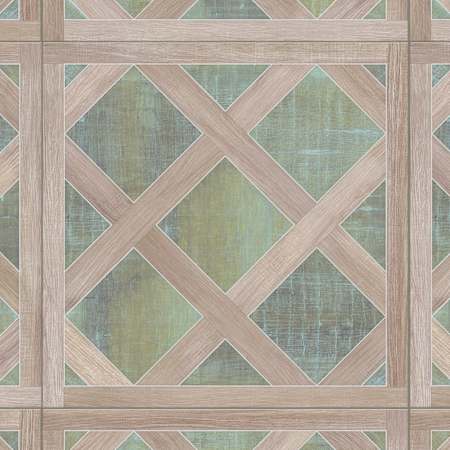 Merola Tile Fusione Intarsio - 24" x 24" Geometric Floor and Wall Tile - Satin Visual - Sold by Pallet (61.08 SF/Pallet) Intarsio Green