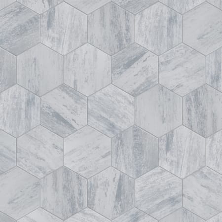 Merola Tile Cassis - 9" x 10" Hexagon Floor and Wall Tile - Glossy, Matte Visual - Sold by Carton (11.5 SF/Carton) White