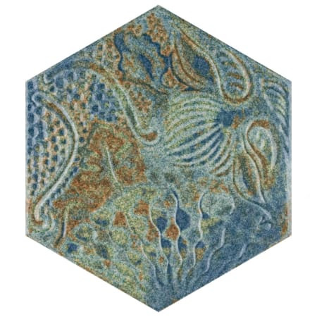 Merola Tile Gaudi - 9" x 10" Hexagon Floor and Wall Tile - Glossy Visual - Sold by Carton (11.5 SF/Carton) Ocean