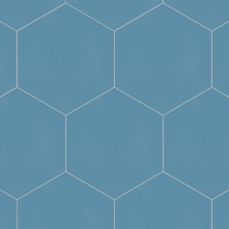Merola Tile Textile Basic Hex - 9" x 10" Hexagon Floor and Wall Tile - Textured Visual - Sold by Carton (11.5 SF/Carton) Blue