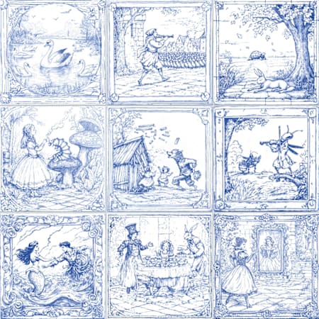 Merola Tile Once Upon A Tile - 10" x 10" Mosaic Floor and Wall Tile - Glossy, Matte, Satin Visual - Sold by Carton (10.88 SF/Carton) White