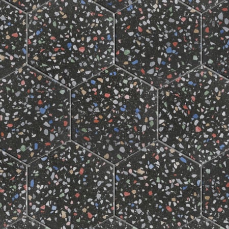 Merola Tile Venice - 9" x 10" Terrazzo Floor and Wall Tile - Textured Visual - Sold by Carton (11.5 SF/Carton) Colors Dark
