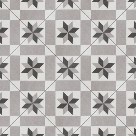 Merola Tile Vintage Star - 10" x 10" Encaustic Floor and Wall Tile - Textured Visual - Sold by Carton (10.88 SF/Carton) Star Gray