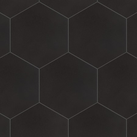 Merola Tile Textile - 19" x 22" Hexagon Floor and Wall Tile - Matte Visual - Sold by Carton (13.2 SF/Carton) Black