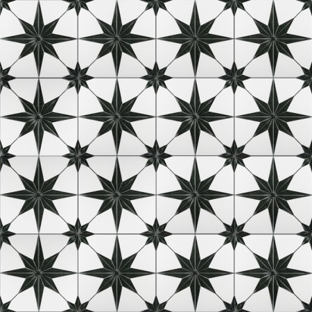 Merola Tile Stella - 10" x 10" Square Floor and Wall Tile - Glossy, Matte, Satin Visual - Sold by Carton (10.88 SF/Carton) Nero