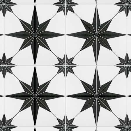 Merola Tile 10" x 10" Floor and Wall Tile - Polished Visual - Sold by Carton (8.61 SF/Carton) Nero