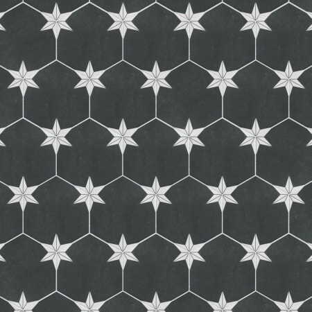Merola Tile Stella - 9" x 10" Encaustic Floor and Wall Tile - Satin Visual - Sold by Carton (11.5 SF/Carton) Night