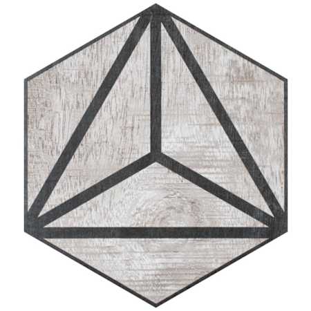 Merola Tile Tribeka - 9" x 10" Encaustic Floor and Wall Tile - Textured Visual - Sold by Carton (11.5 SF/Carton) Gray