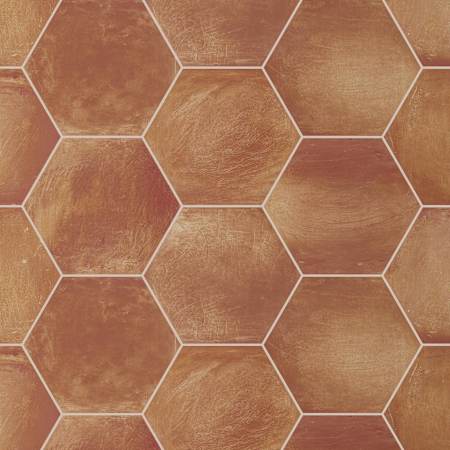 Merola Tile Sentier Hex - 6" x 6" Geometric Floor and Wall Tile - Textured Visual - Sold by Carton (5.4 SF/Carton) des Ocres