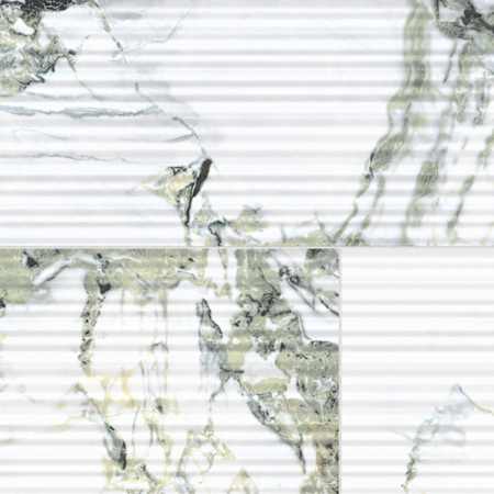 Merola Tile Touche Pleated Deco - 12" x 24" Rectangle Floor and Wall Tile - Satin Visual - Sold by Carton (11.58 SF/Carton) Jade