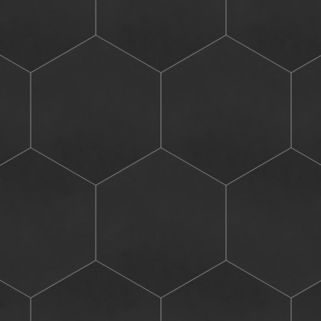Merola Tile Apini - 9" x 11" Hexagon Floor and Wall Tile - Matte, Textured Visual - Sold by Carton (7.14 SF/Carton) Black