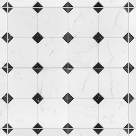 Merola Tile Betera Jet - 13" x 13" Square Floor and Wall Tile - Glossy Visual - Sold by Carton (10.98 SF/Carton) Jet Blanco