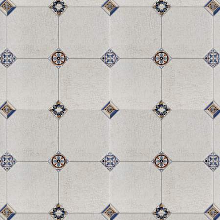 Merola Tile Manises Decor- 13" x 13" Square Floor and Wall Tile - Porcelain Visual - Sold by Carton (10.98 SF/Carton) Blanco
