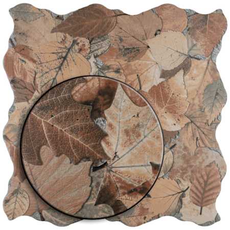 Merola Tile Otono Jet - 18" x 18" Specialty Floor and Wall Tile - Textured Visual - Sold by Carton (13.32 SF/Carton) Ocre