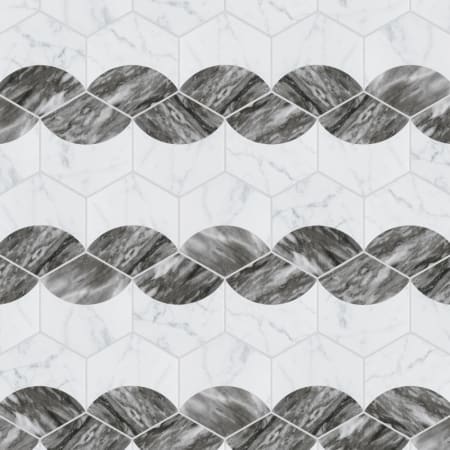 Merola Tile Classico - 7" x 8" Hexagon Floor and Wall Tile - Satin Visual - Sold by Carton (7.5 SF/Carton) Moon Dark