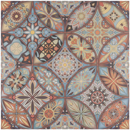 Merola Tile Imagine - 19" x 19" Square Floor and Wall Tile - Matte Visual - Sold by Carton (10.56 SF/Carton) Kaleidoscope