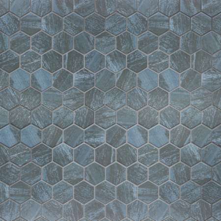 Merola Tile Cassis 2 Inch Hex - 11" x 13" Geometric Floor and Wall Tile - Satin Visual - Sold by Carton (10 SF/Carton) Black