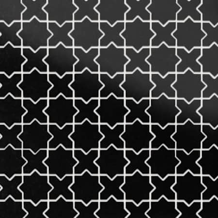 Merola Tile Metro 2 Inch Star - 12" x 12" Geometric Floor and Wall Tile - Matte Visual - Sold by Carton (10 SF/Carton) Matte Black with Matte Black Cross