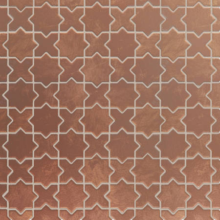 Merola Tile Sentier des cotto - 12" x 12" Geometric Floor and Wall Tile - Textured Visual - Sold by Carton (10 SF/Carton) Brown