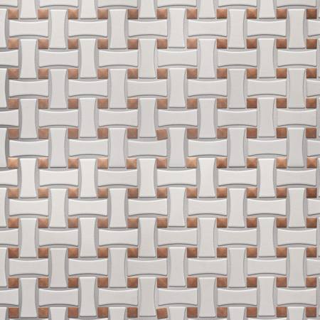 Merola Tile Sentier des Cotto - 10" x 10" Basketweave Floor and Wall Tile - Textured Visual - Sold by Carton (7.1 SF/Carton) White