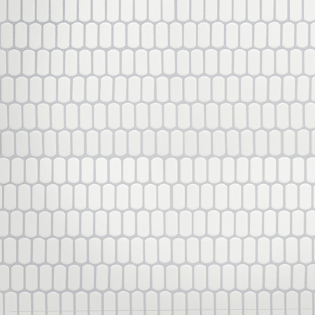 Merola Tile Hudson Capsule - 12" x 13" Geometric Floor and Wall Tile - Satin Visual - Sold by Carton (11.4 SF/Carton) White