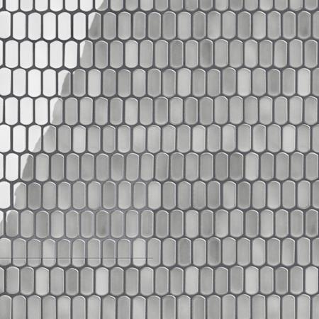 Merola Tile Hudson Capsule - 12" x 13" Geometric Floor and Wall Tile - Satin Visual - Sold by Carton (11.4 SF/Carton) Gray