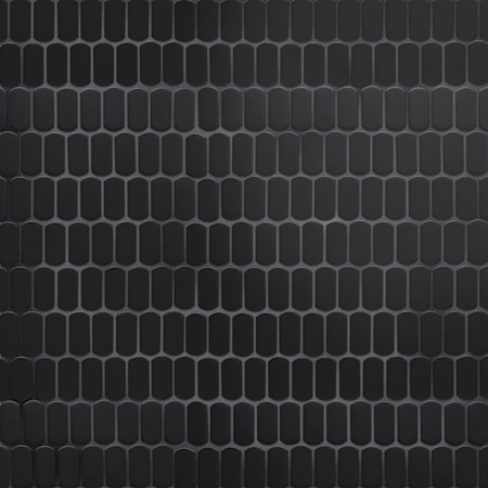 Merola Tile Hudson Capsule - 12" x 13" Geometric Floor and Wall Tile - Satin Visual - Sold by Carton (11.4 SF/Carton) Black