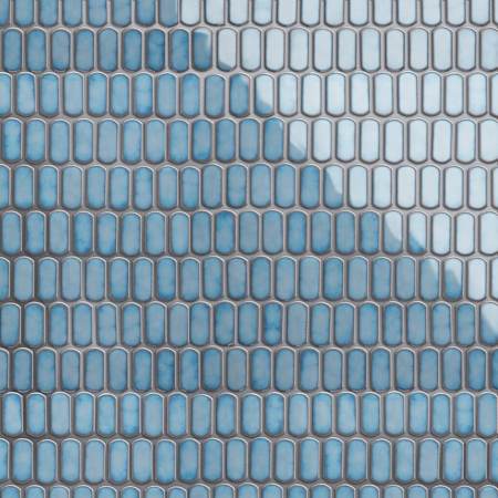 Merola Tile Hudson Capsule - 12" x 13" Geometric Floor and Wall Tile - Satin Visual - Sold by Carton (11.4 SF/Carton) Blue