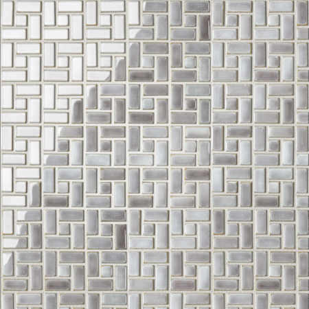 Merola Tile Hudson Spiral - 13" x 13" Block Random Floor and Wall Tile - Glossy Visual - Sold by Carton (11.3 SF/Carton) Grey Eye
