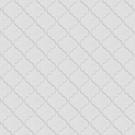 Merola Tile Hudson Tangier - 2" x 2" Specialty Arabesque/Baroque Floor and Wall Mosaic Tile - Glossy Visual - Sold by Carton (11 SF/Carton) Scholar White