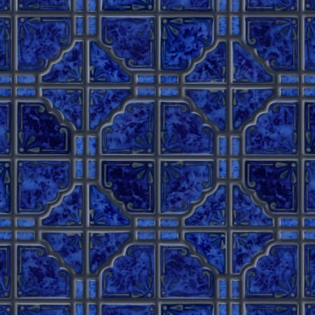 Merola Tile Moonbeam - 12" x 12" Specialty Geometric Floor and Wall Mosaic Tile - Glossy Porcelain Visual - Sold by Carton (10.1 SF/Carton) Blue Cloud