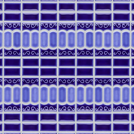 Merola Tile Modena - 11" x 13" Rectangle Geometric Floor and Wall Mosaic Tile - Glossy Porcelain Visual - Sold by Carton (10.6 SF/Carton) Cobalt Blue