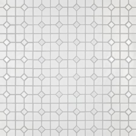 Merola Tile Oxford - 11" x 11" Specialty Dot-Mounted Floor and Wall Mosaic Tile - Textured Porcelain Visual - Sold by Carton (9.2 SF/Carton) White