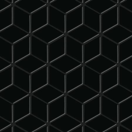 Merola Tile Hudson Rhombus 3 in. x 1.78 in. Rhombus Mosaic Floor and Wall - Smooth Porcelain Visual - Sold by Carton (8.6 SF/Carton)
 Glossy Black