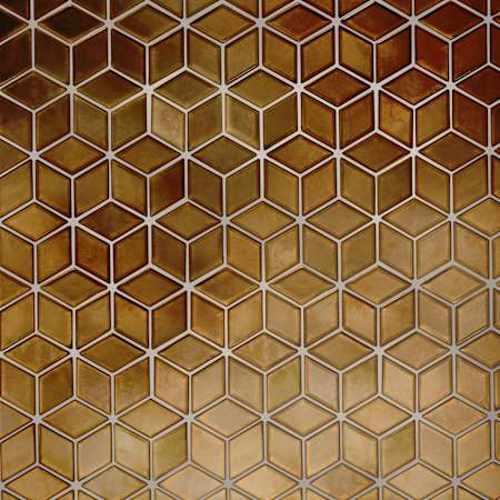 Merola Tile Hudson Rhombus - 10" x 12" Floor and Wall Tile - Satin Visual - Sold by Carton (8.56 SF/Carton) Gold