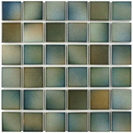 Merola Tile Squire Quad - 2" x 2" Square Floor and Wall Mosaic Tile - Glossy Porcelain Visual - Sold by Carton (11.1 SF/Carton) Basin