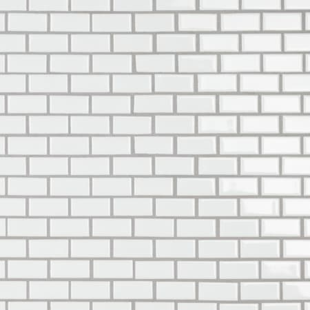 Merola Tile Hudson Subway - 1" x 2" Rectangle Brick Floor and Wall Mosaic Tile - Glossy Tile Visual - Sold by Carton (10 SF/Carton) White