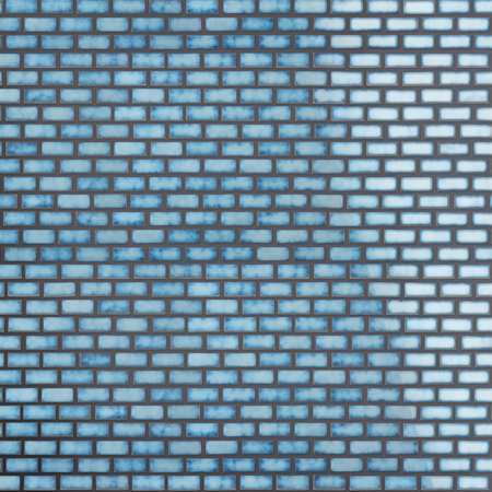 Merola Tile Hudson Subway - 12" x 12" Subway Floor and Wall Tile - Satin Visual - Sold by Carton (10 SF/Carton) Blue