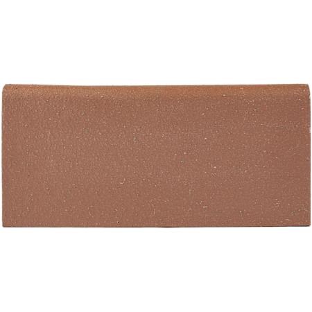 Merola Tile Lincoln Quarry 8" x 4" Textured Ceramic Grout Tile Trim - Sold by Carton (2.54 LF/Carton) Red