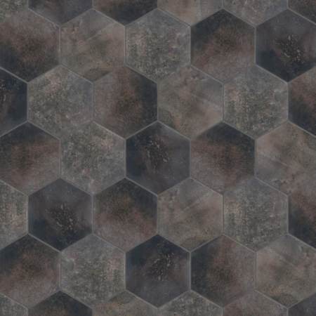 Merola Tile Capri - 7" x 8" Hexagon Floor and Wall Tile - Glossy Visual - Sold by Carton (10.8 SF/Carton) Nero