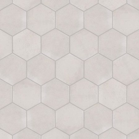Merola Tile Capri - 7" x 8" Hexagon Floor and Wall Tile - Glossy Visual - Sold by Carton (10.8 SF/Carton) Neve
