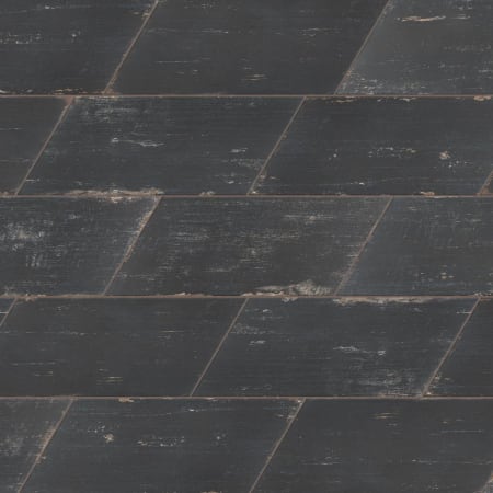 Merola Tile Retro Naveta - 7" x 16" Parallelogram, Specialty Floor and Wall Tile - Textured Visual - Sold by Carton (11.05 SF/Carton) Nero